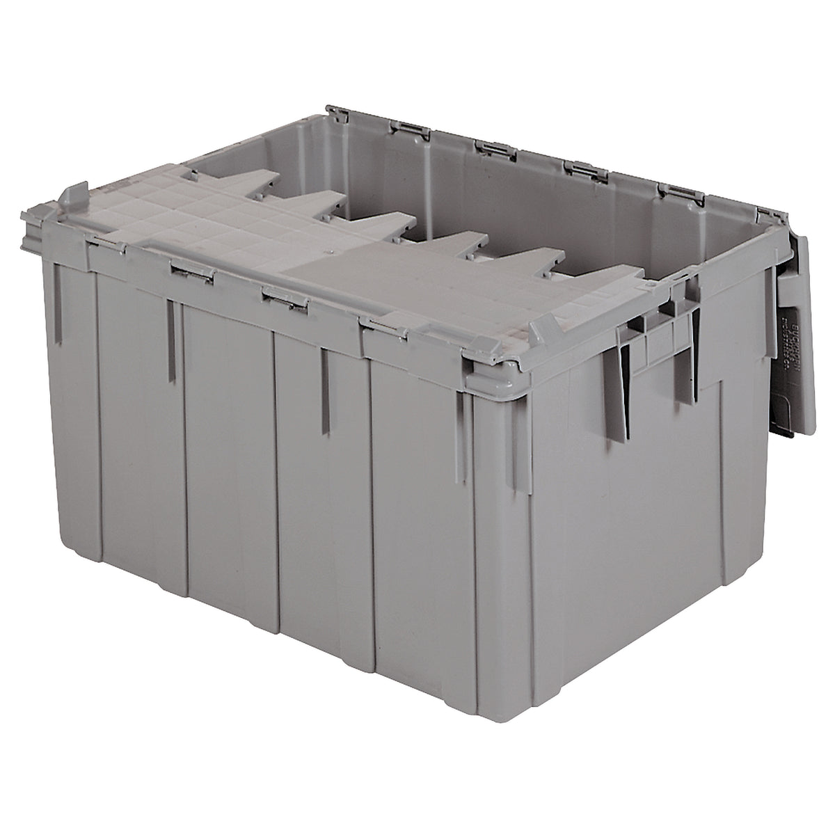 Grey 28" x 21" x 15" Attached Lid Container by FarrellPack - AS2821150201000