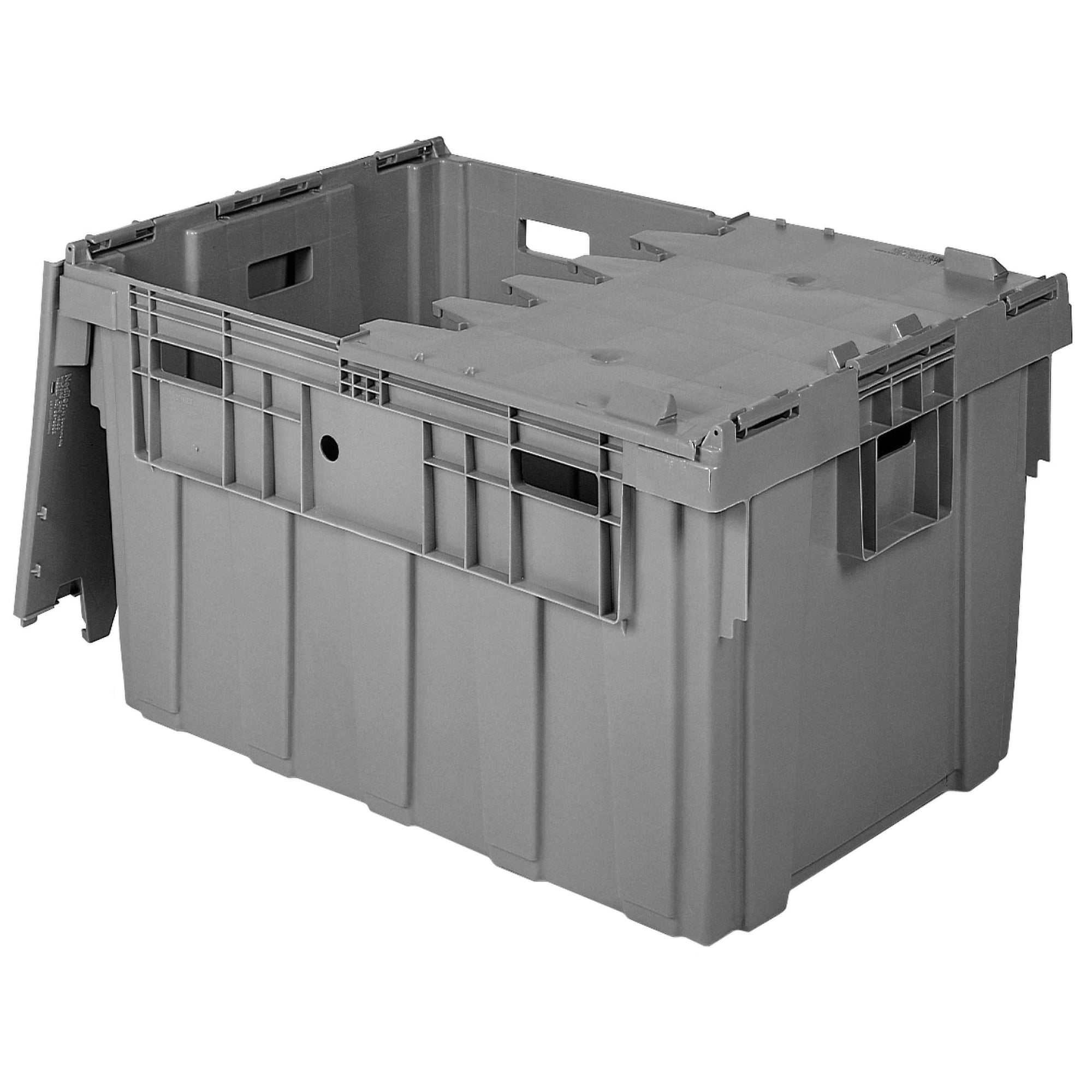 Grey 34" x 24" x 20" Attached Lid Container by FarrellPack