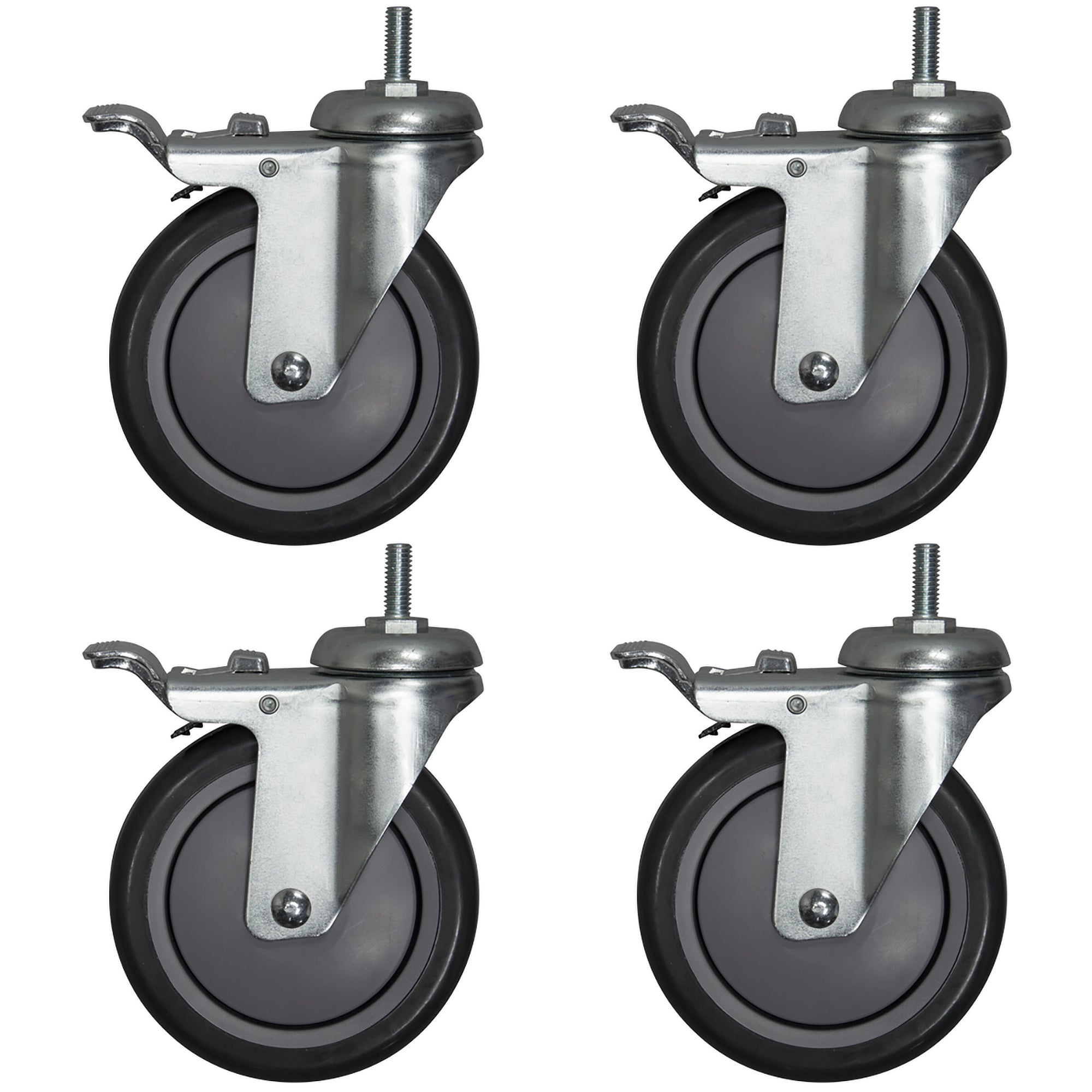 Chrome Casters with Brakes - Set of 4 by FarrellPack