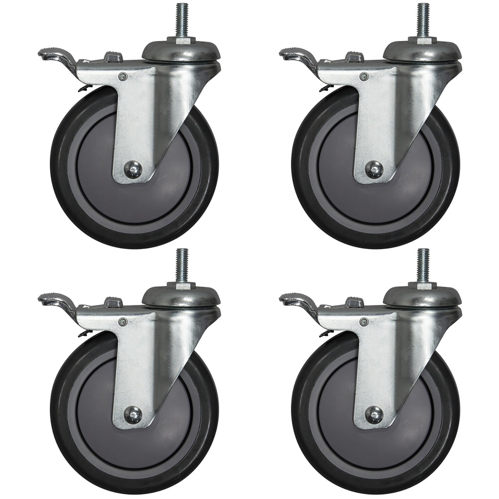 Chrome Casters with Brakes - Set of 4 by FarrellPack
