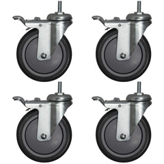 Chrome Casters with Brakes - Set of 4 - AWPCAST5Y
