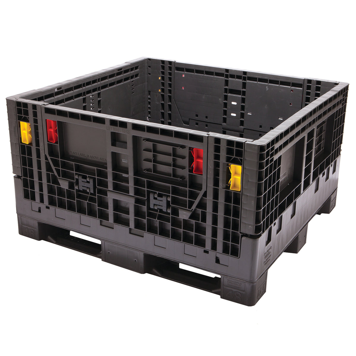 Black Collapsible Bulk Container 48"x45"x25" - BC4845252010000