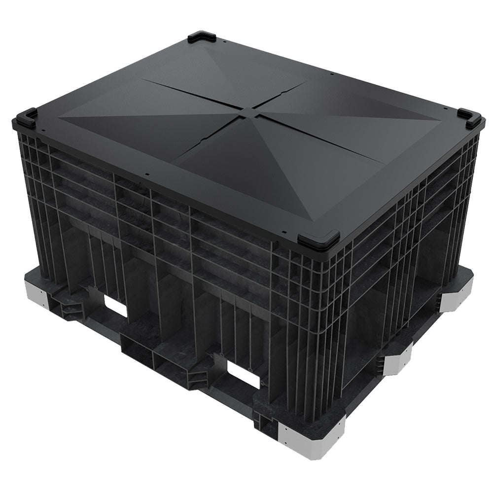 Black CenterFlow Bulk Container 56"x45"x32" by FarrellPack