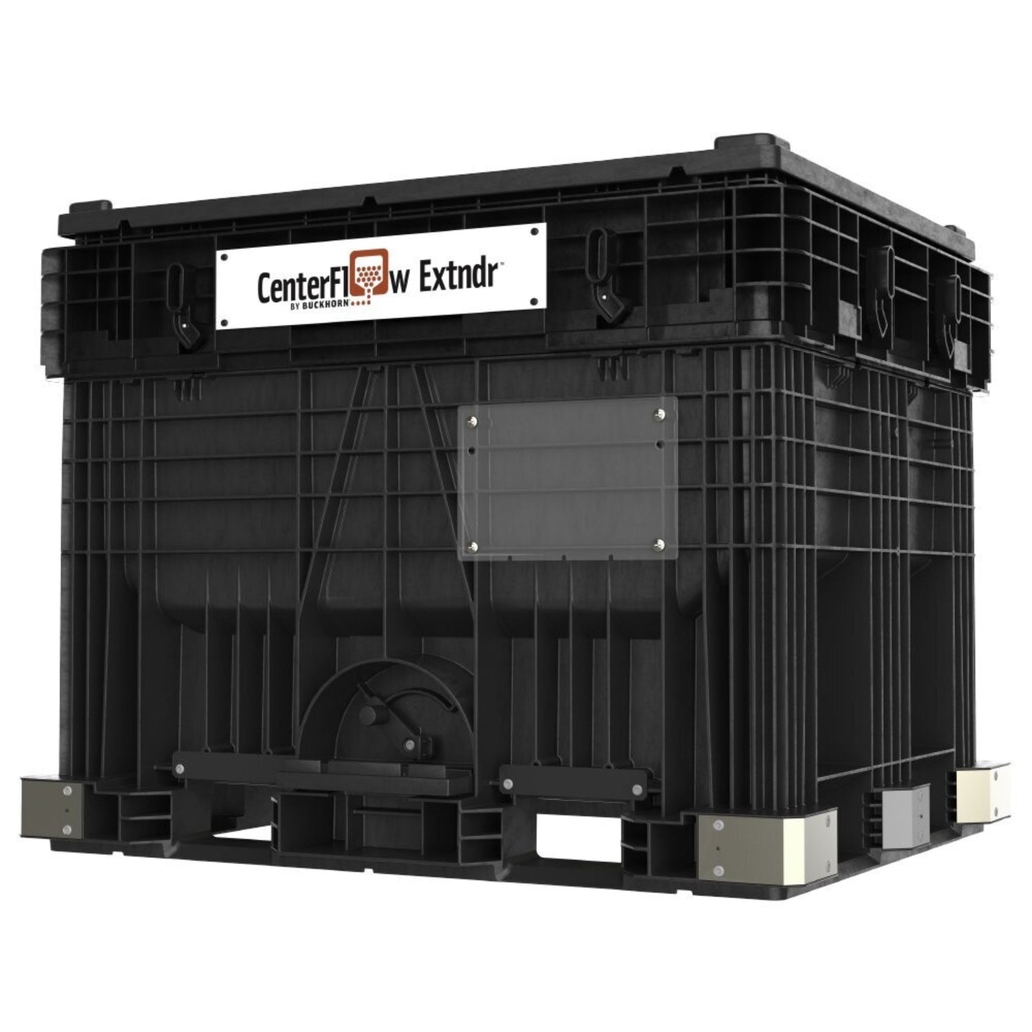 Black CenterFlow Bulk Container 56"x45"x41" - 1500lbs Cap - CF5745410010500