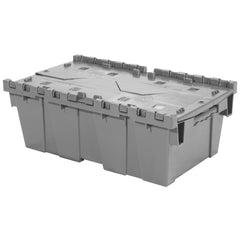 Grey 20" x 12" x 7" Attached Lid Container by FarrellPack - DC201207GREY