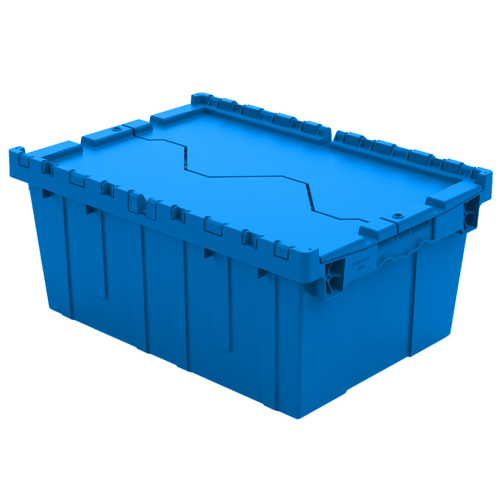 Blue 21" x 15" x 9" Attached Lid Container by FarrellPack