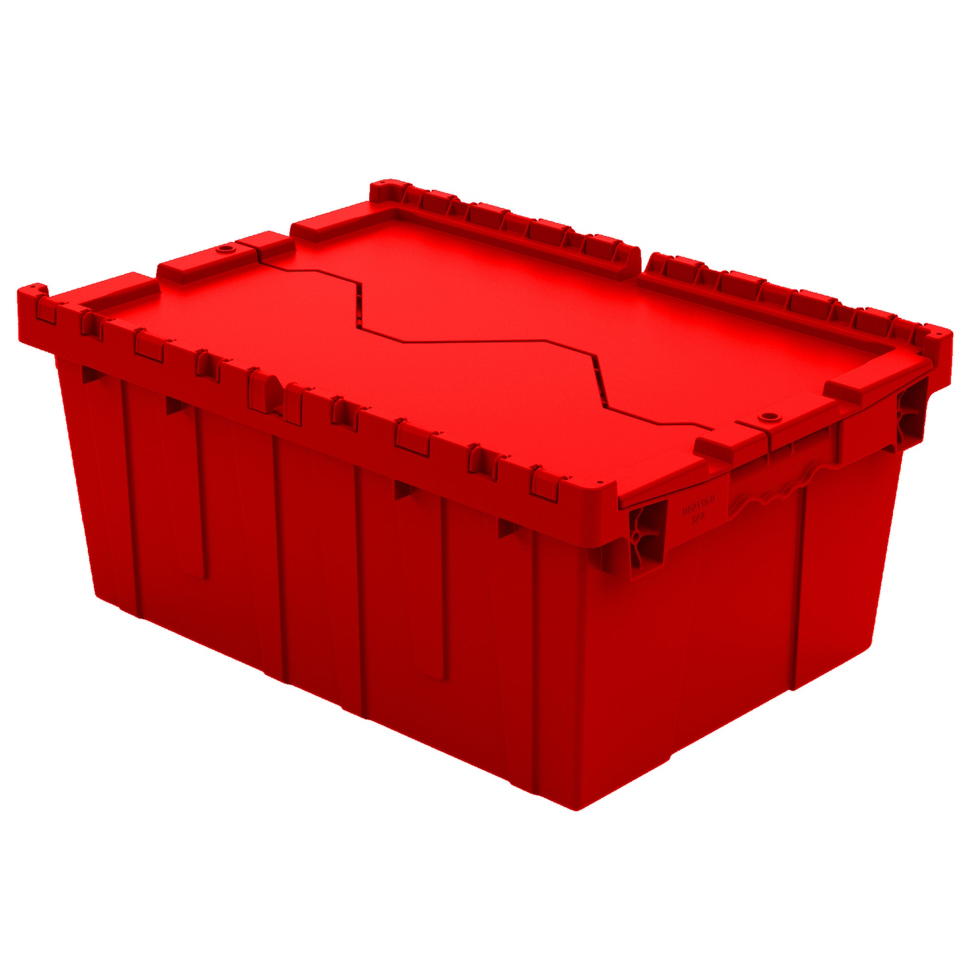 Red 21" x 15" x 9" Attached Lid Container by FarrellPack