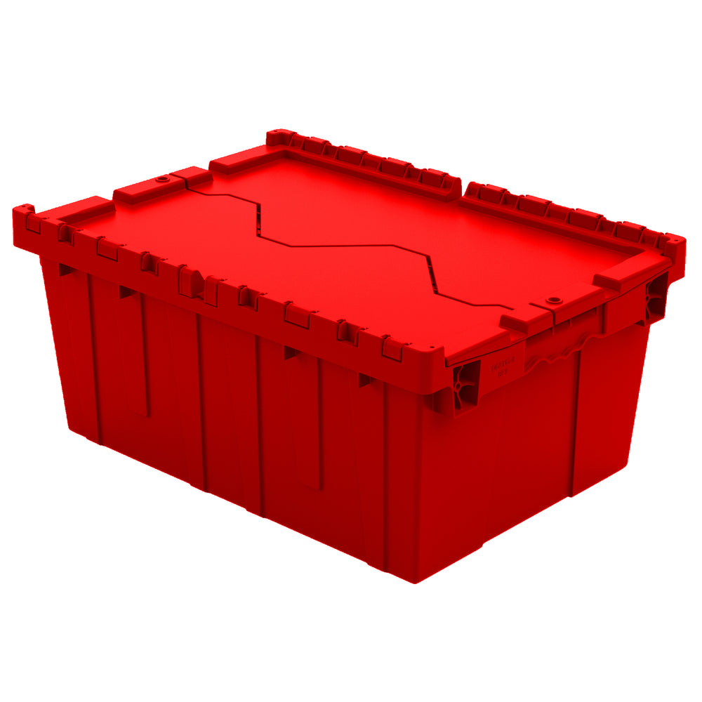 Red 21" x 15" x 9" Attached Lid Container by FarrellPack