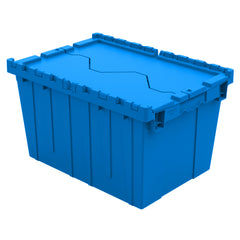 Blue 21" x 15" x 12" Attached Lid Container by FarrellPack - DC211512BLUE