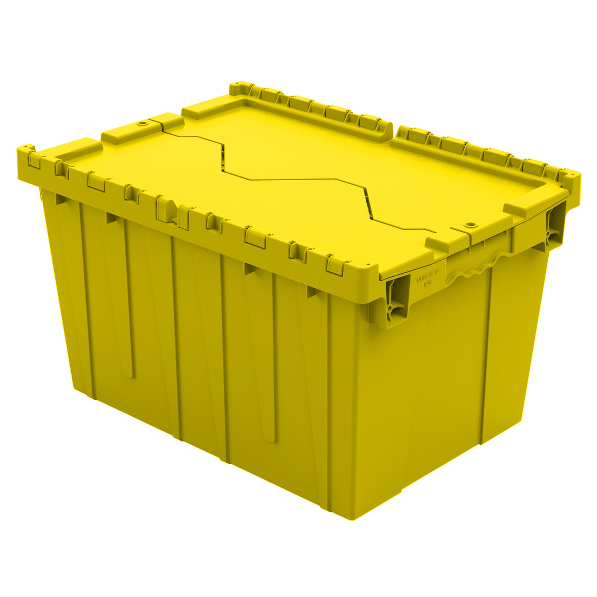 Yellow 21"x15"x12" Attached Lid Container by FarrellPack - DC211512YELLOW