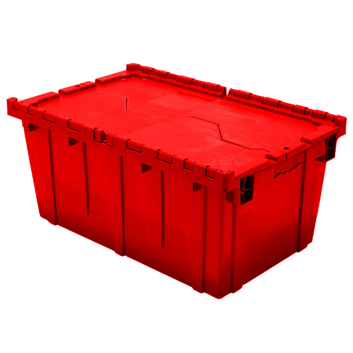 Red 27"x17"x12" Attached Lid Container by FarrellPack - DC271712RED