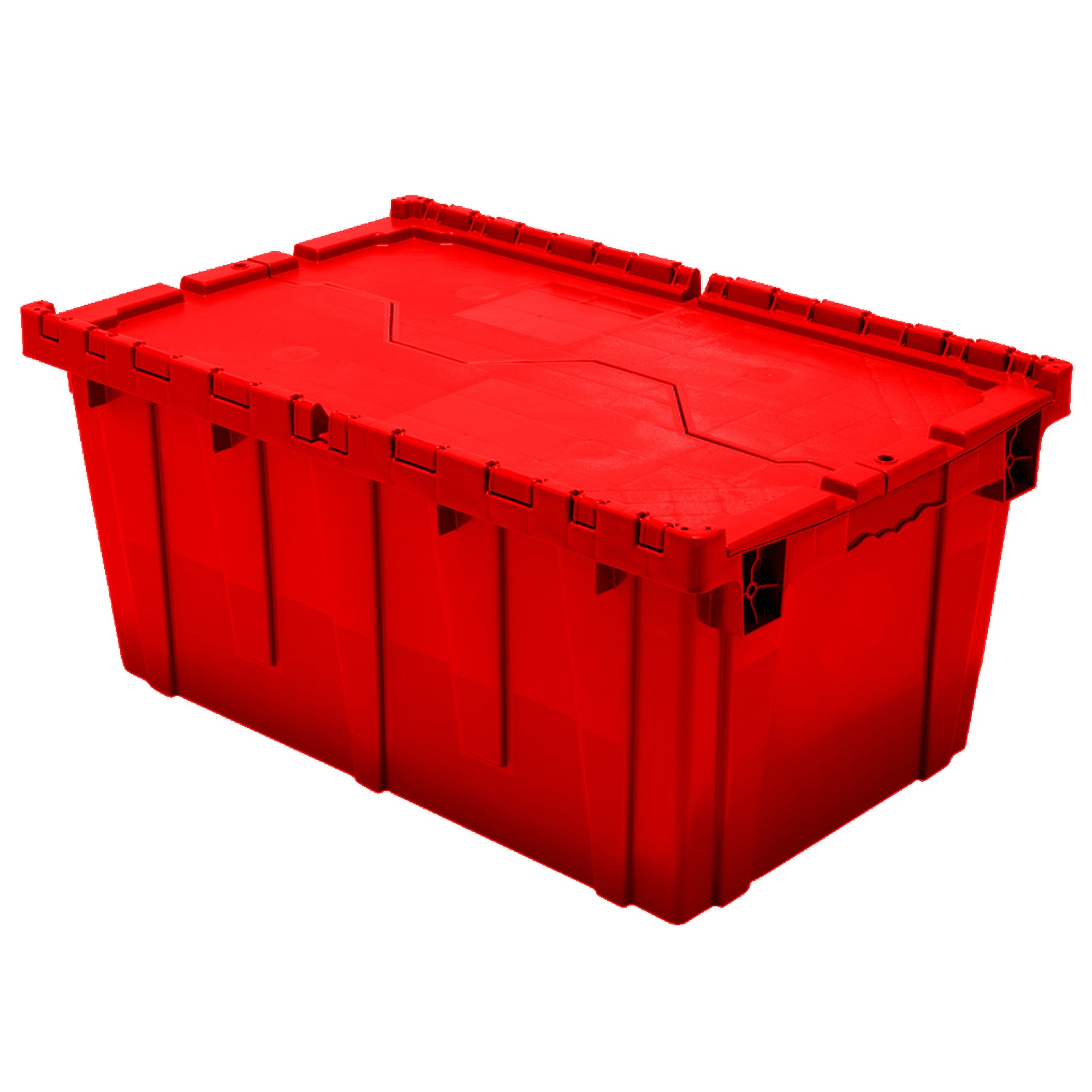 Red 27"x17"x12" Attached Lid Container by FarrellPack