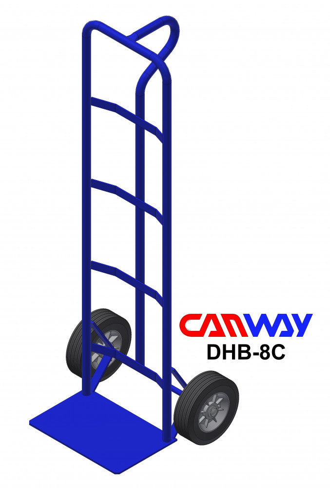 D-Handle Handtruck with Flat Free Polyurethane Wheels