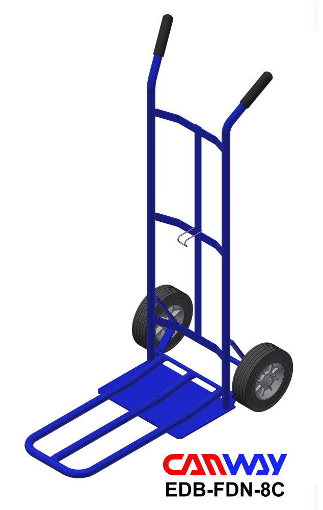 Double Grip Handle Handtruck w/Fold Down Nose