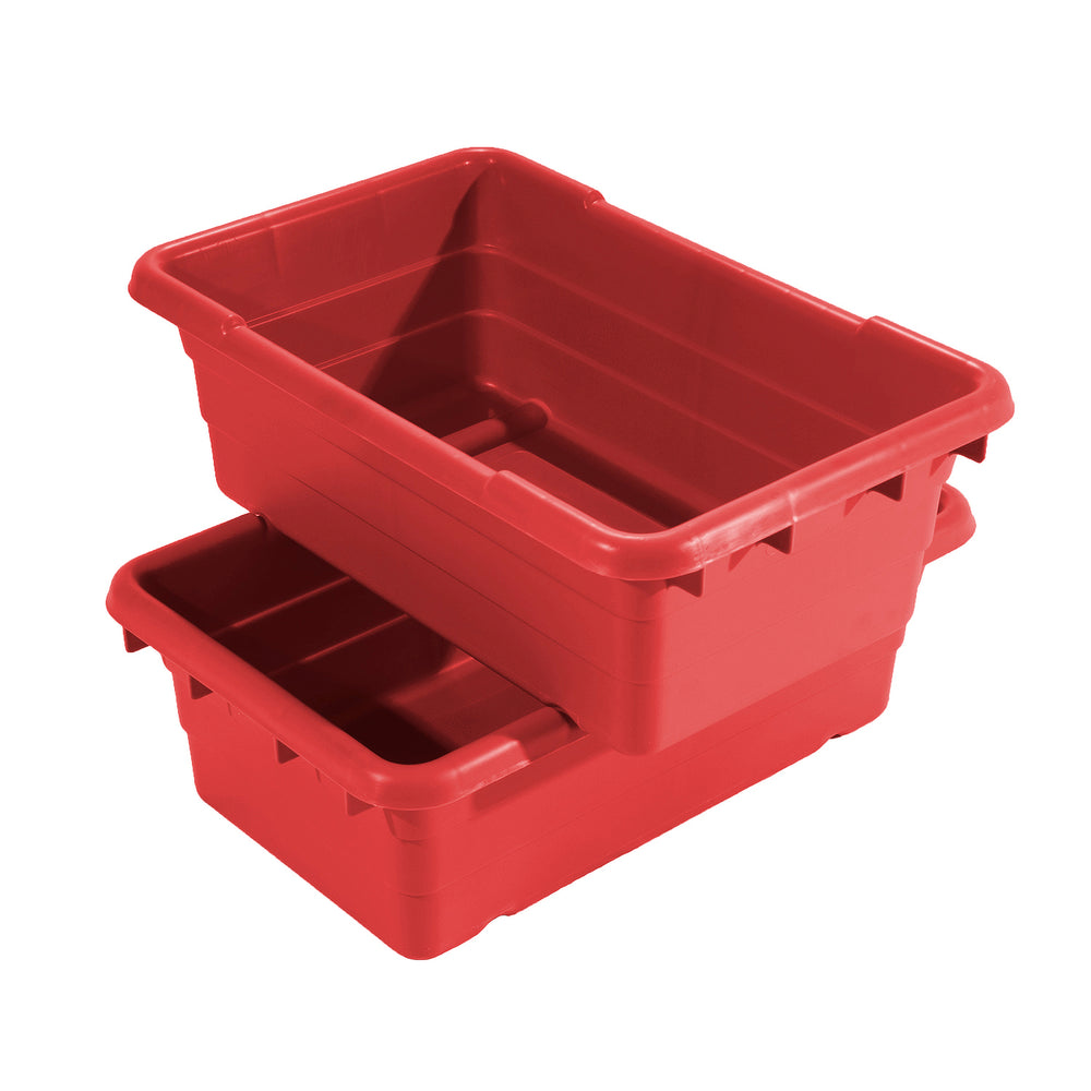 Red Jumbo Lug Cross Stack & Nest Container by FarrellPack