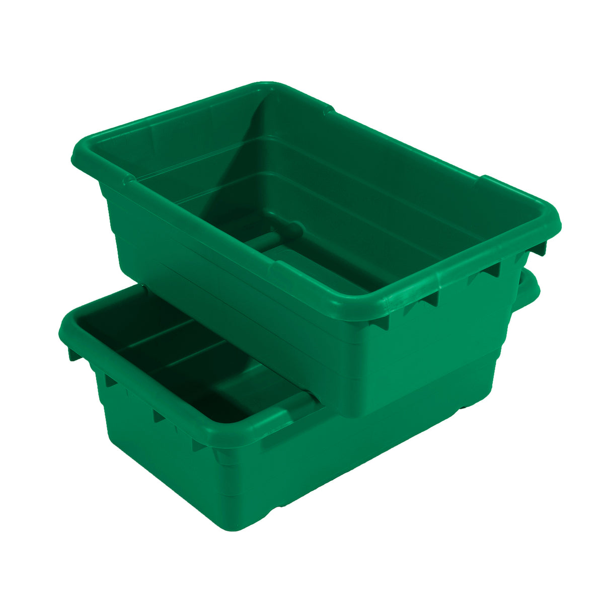 Green Jumbo Lug Cross Stack and Nest Container 25"x16"x9" - JL2516096804000AK