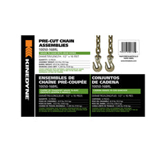 Kinedyne 1/2" by 16' Grade 70 Grab Hook Chain Assembly - Kinedyne branded chain with clevis grab hooks