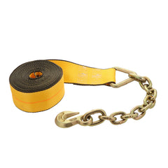 Kinedyne 3" by 30' Chain Anchor Winch Strap by Kinedyne, heavy-duty 3-inch winch strap with chain anchor and grab hook