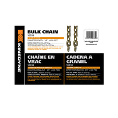 Kinedyne 3/8" by 400' Grade 70 Bulk Chain - 1 Per Barrel heavy-duty zinc-plated chain by Kinedyne for industrial tie-downs