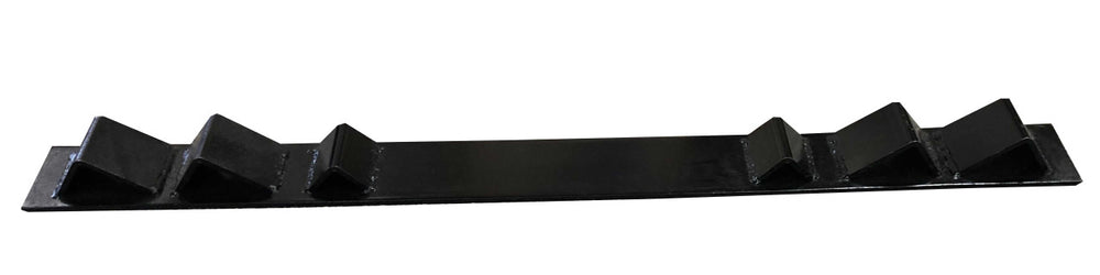 Kinedyne ASTM A36 Steel Heavy Duty Coil Chock shown assembled for trailer use, durable steel construction, adjustable bracing