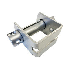 Kinedyne Standard Silver Powder Coated Sliding Double L Winch for flatbed tie-downs, durable zinc-plated and powder-coated steel