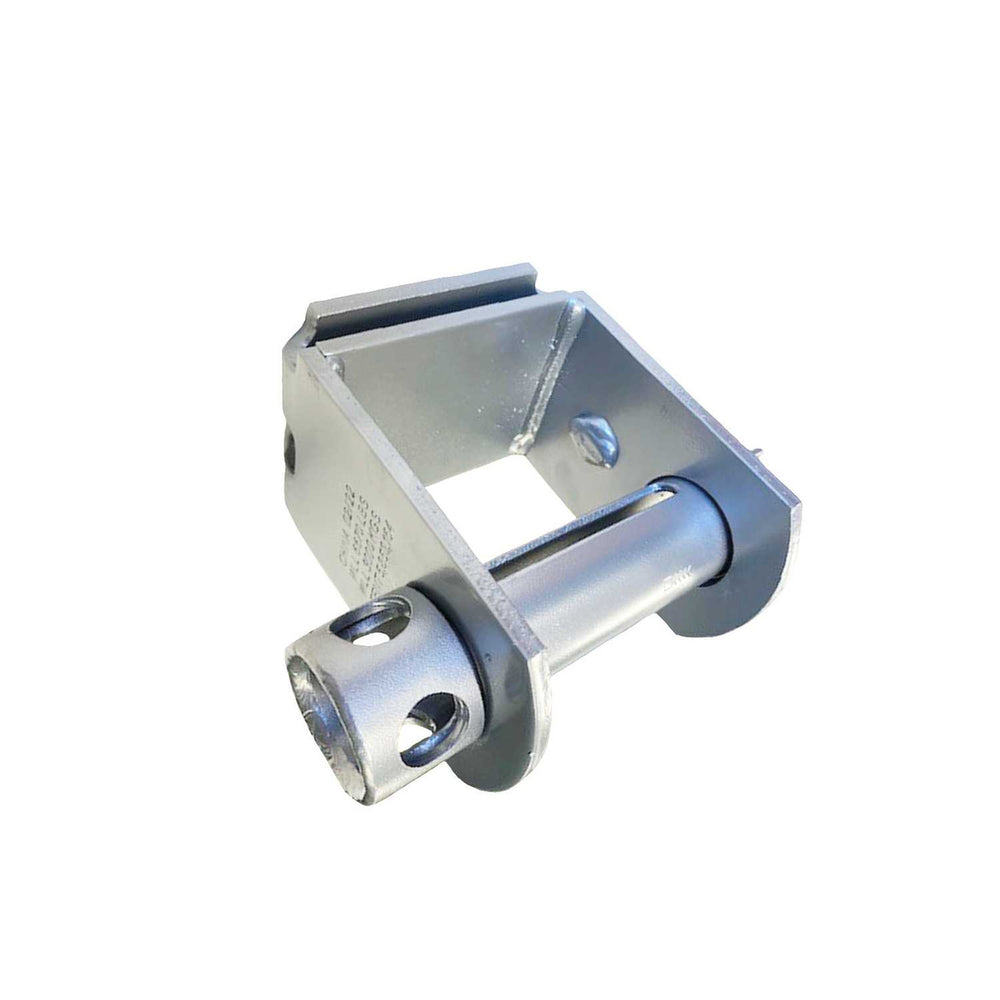 Kinedyne Storable Silver Powder Coated Sliding Double L Winch showing storable webbing and powder coated housing