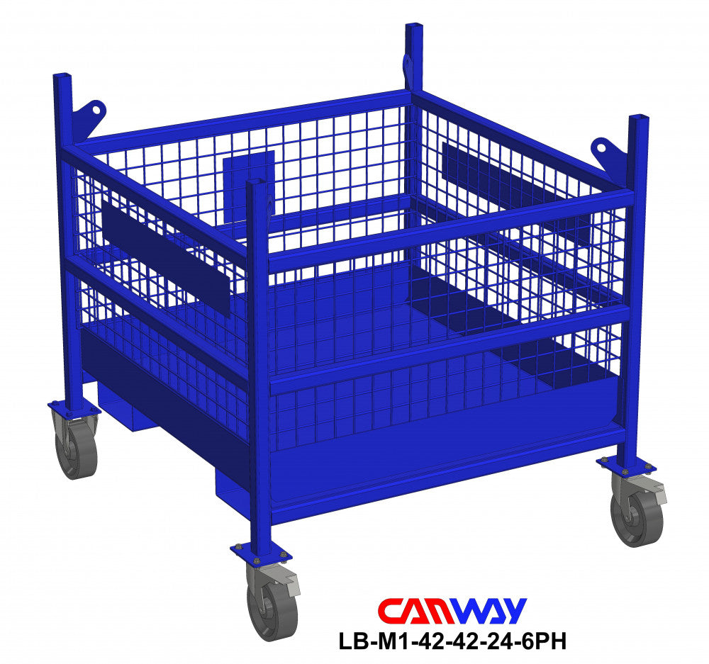 Certified Lift Basket Mesh 1000 LBS. CAP. c/w 6PH-TLB Casters