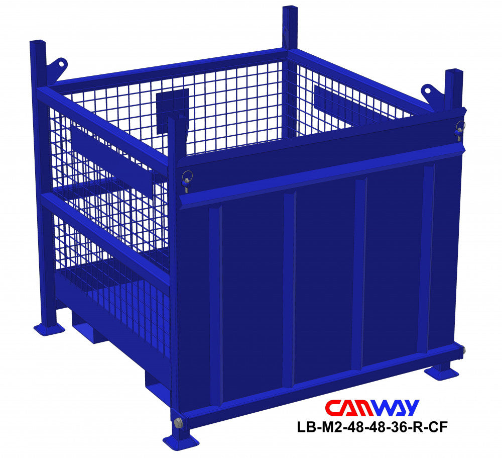 Certified Lift Basket Mesh 2000 LBS. CAP. c/w Ramp and Cup Foot