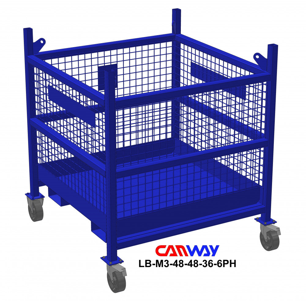 Certified Lift Basket Mesh 3000 LBS. CAP. c/w 6PH-TLB Casters