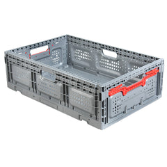 Grey Vented Collapsible Container 23.62"L x 15.74"W x 7.33"H - PFV6418GREY