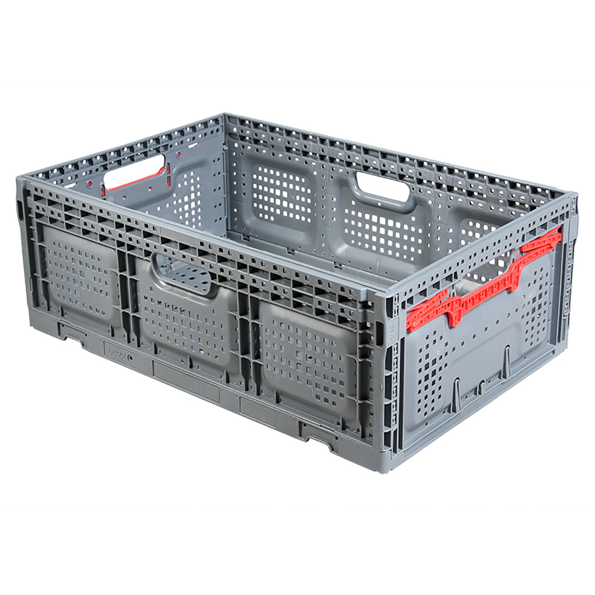 Grey Vented Collapsible Container by FarrellPack