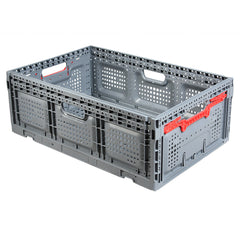 Grey Vented Collapsible Container by FarrellPack
