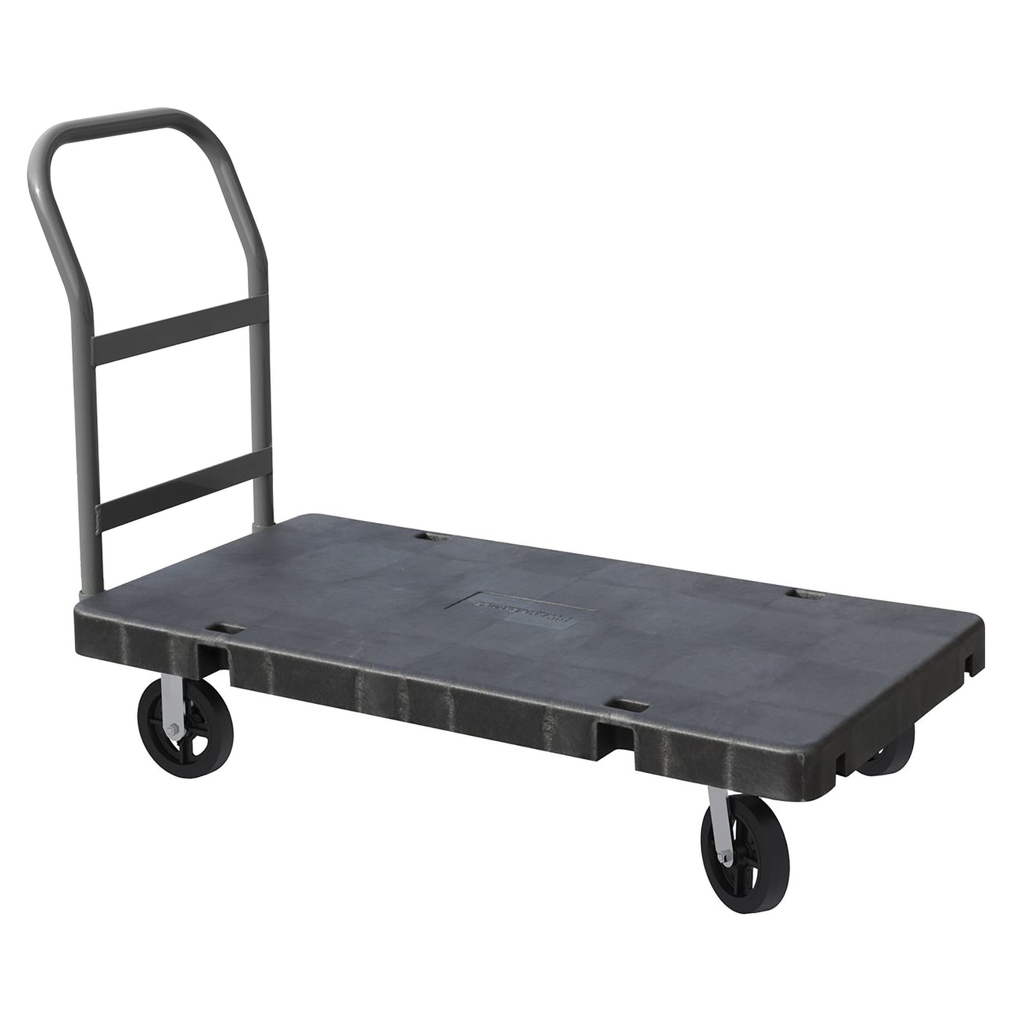 Black 30"x60" Crossbar Handle Platform Truck - R90282A1012