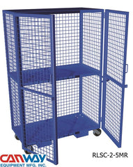 Rolling Lock-up Security Cart, Two Shelf