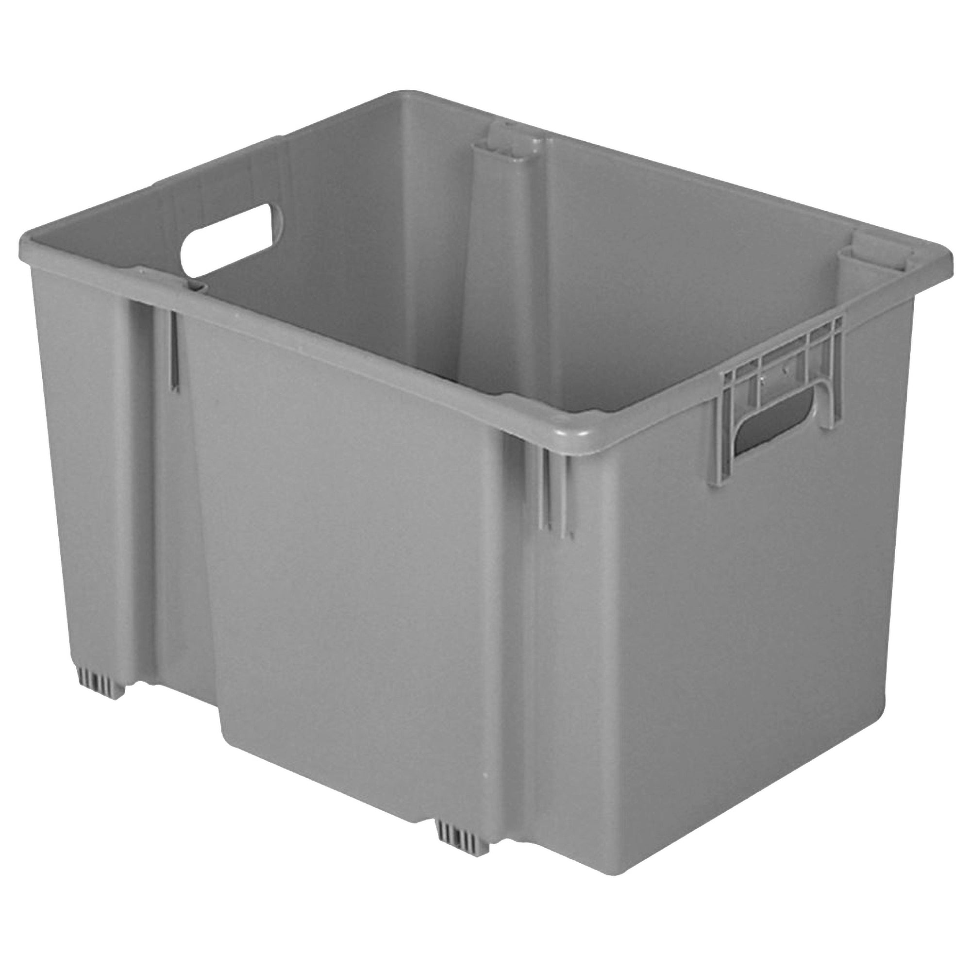 Grey Solid Stack and Nest Container by FarrellPack