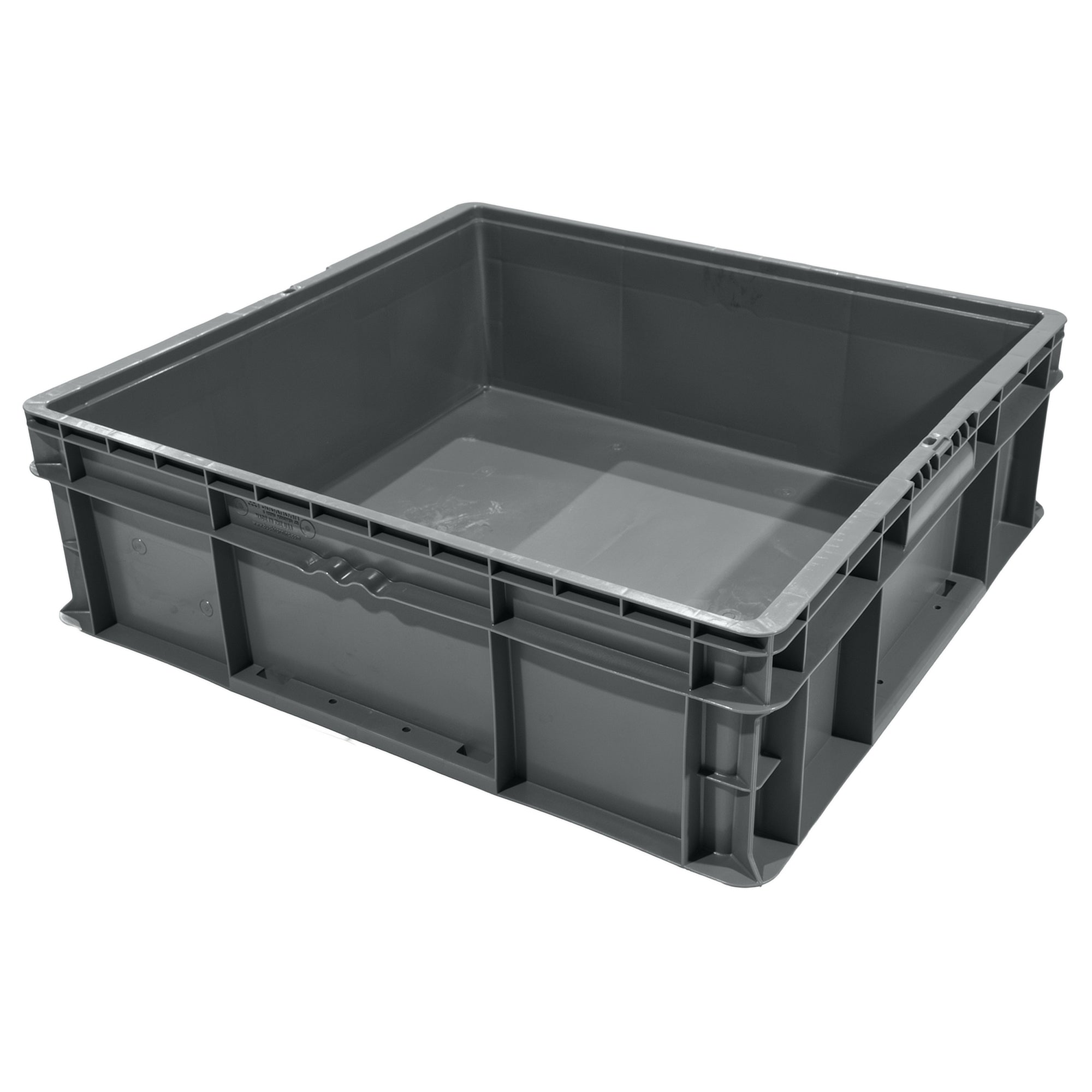 Grey 24" x 22" x 7" Straight Wall Container - SW242207F101000