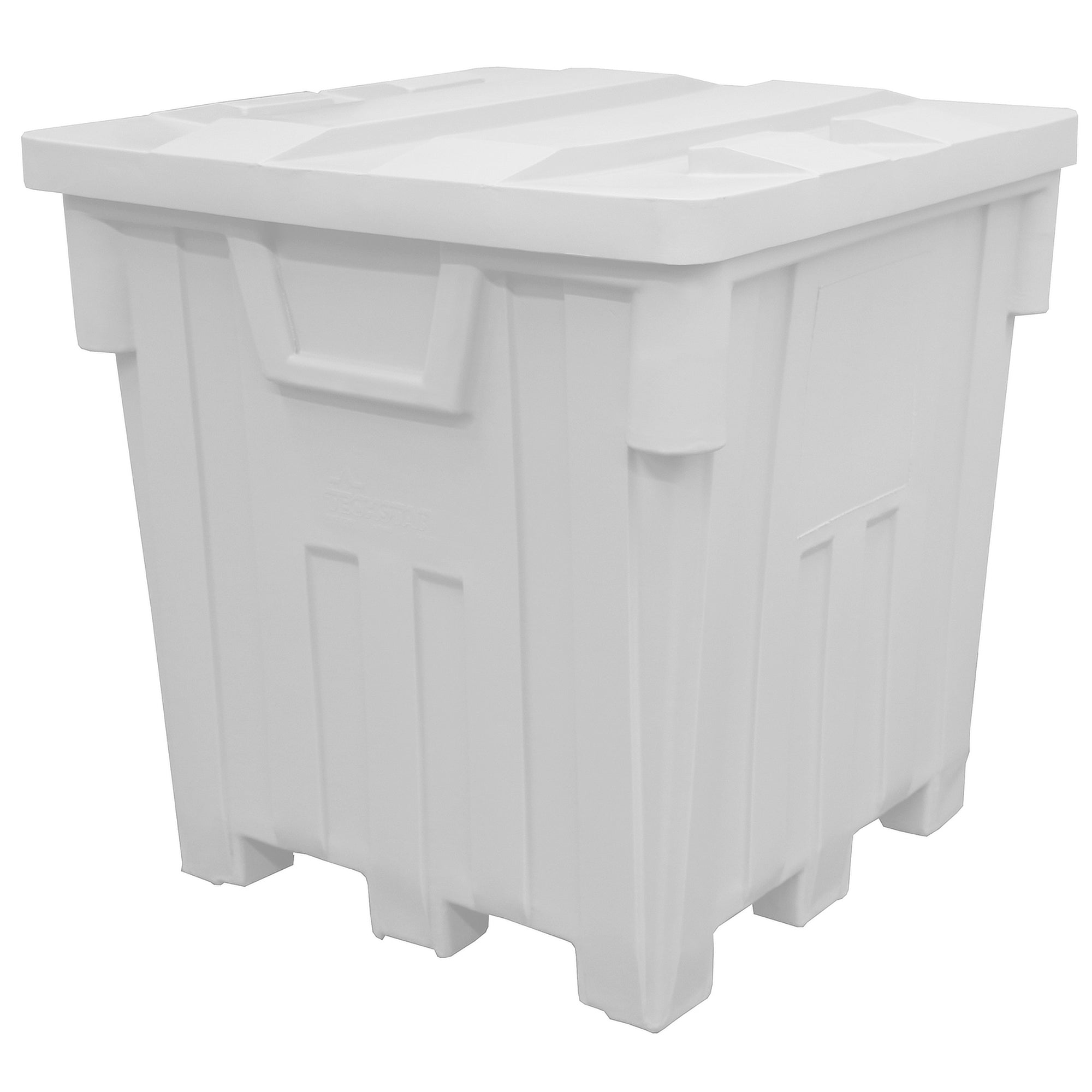 White Nesting Forklift Bin w/ Lid, 44"x44"x46" - TS4900WHITE