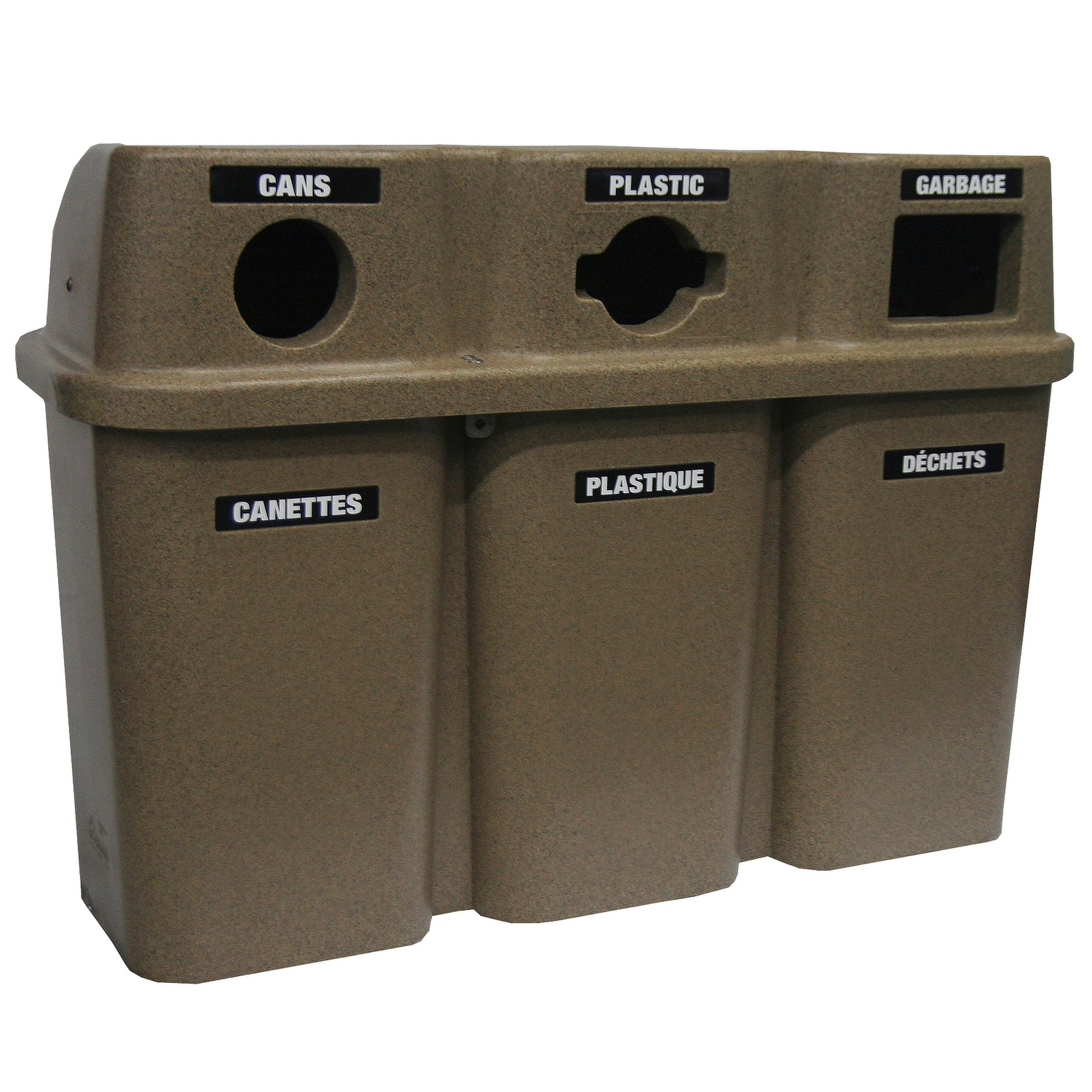 Trio Bullseye Sandstone Recycling Containers by FarrellPack