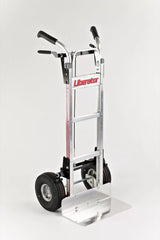 Double Grip Hand Truck with Tread Brake System and Pneumatic Wheels