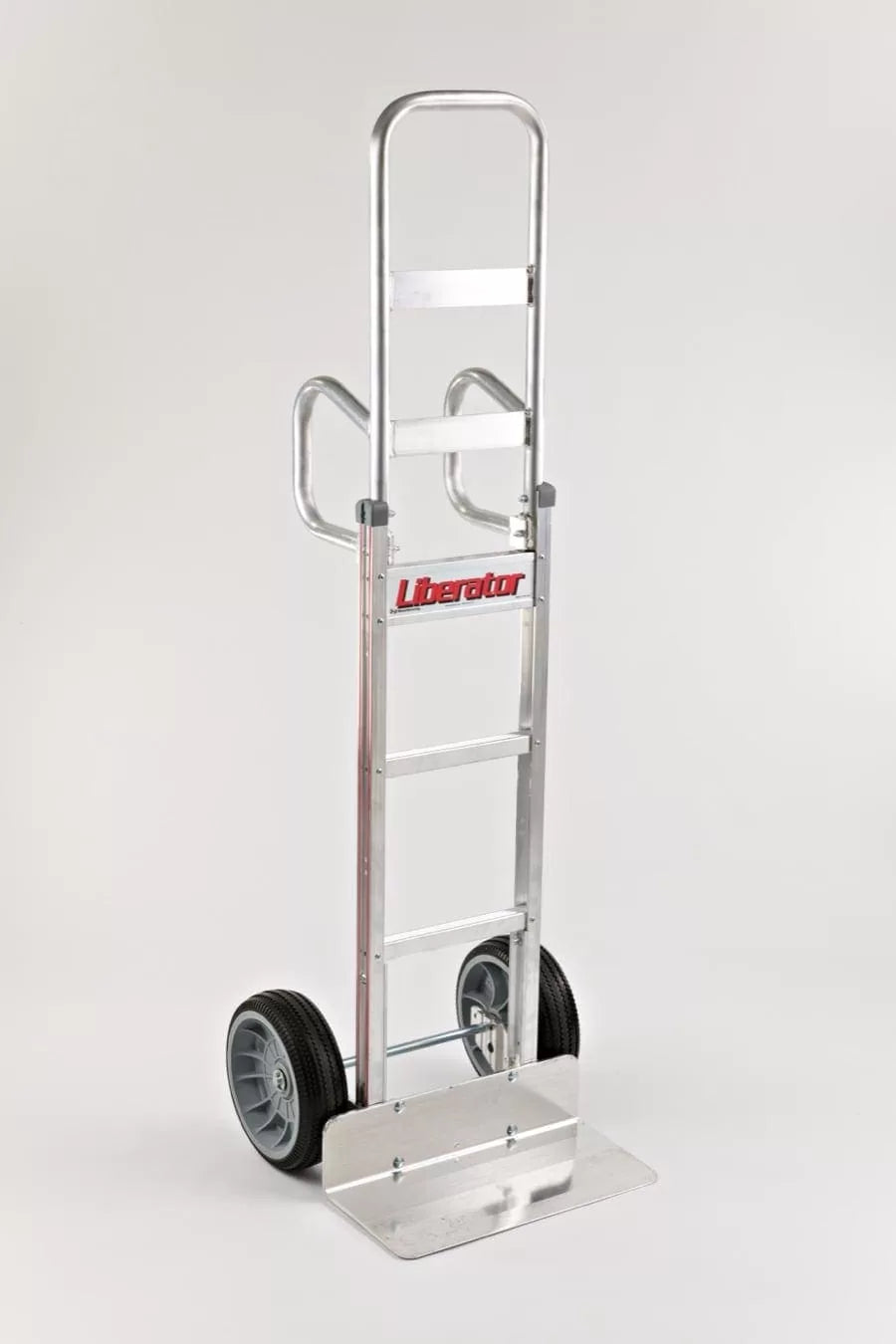 Double Vertical Grip Hand Truck with No Flat Wheels