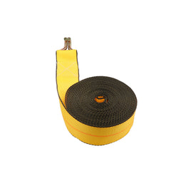 Kinedyne 3" by 30' Wire Hook Winch Strap by Kinedyne used for heavy-duty cargo securement on trucks and equipment