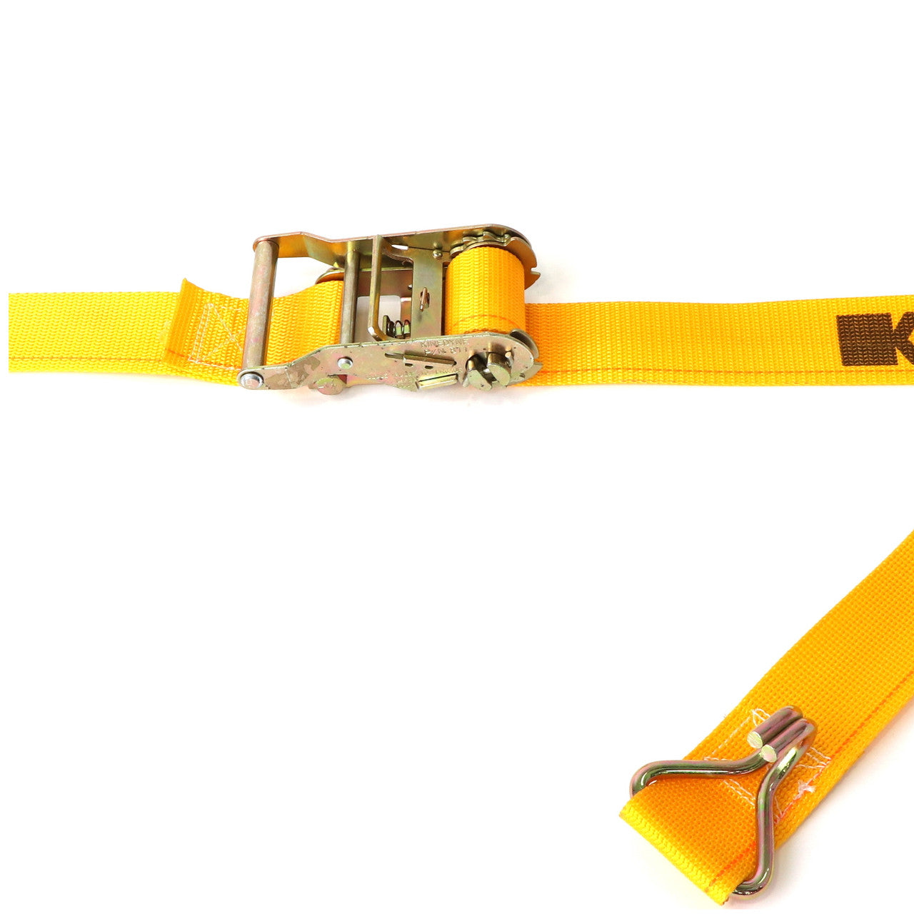 Kinedyne 2 inch by 12 foot Narrow Wire Hook Logistic Ratchet Strap by Kinedyne for industrial load securement