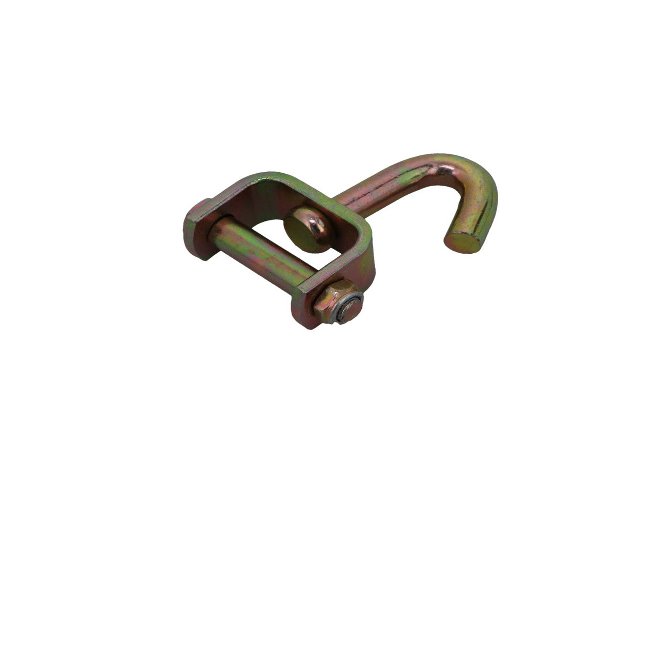 Kinedyne 4" Swivel J Idler Hook by Kinedyne for auto hauler grated floor anchoring, zinc-plated carbon steel