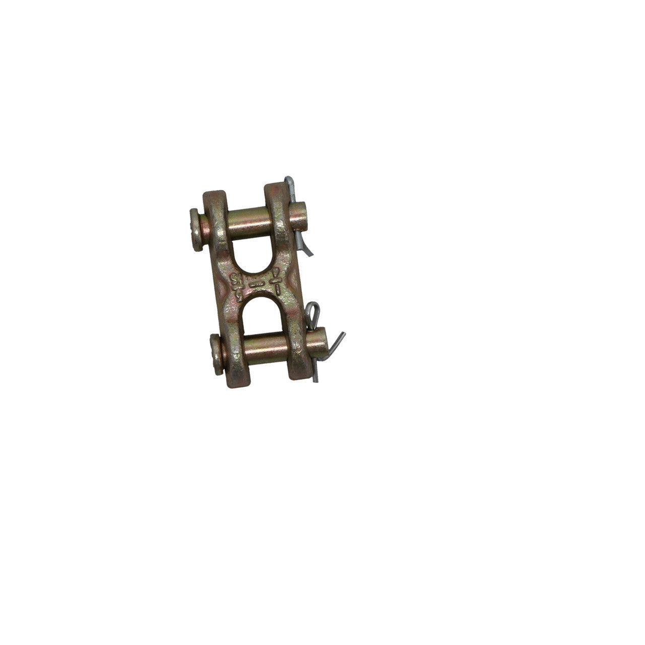 Kinedyne 5/16" Transport Grade 70 Twin Clevis forged carbon steel zinc-plated link for chain connections