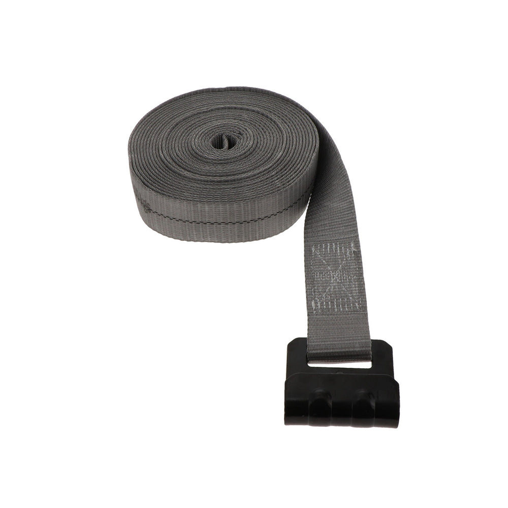 Kinedyne 2" by 30' Rhino MAX Flat Hook Winch Strap showing 2-inch Rhino MAX webbing and FE7915-1 flat hook