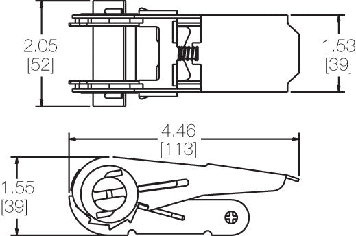 Kinedyne 1" Standard Handle Ratchet by Kinedyne for industrial tie-down and cargo restraint, general product view