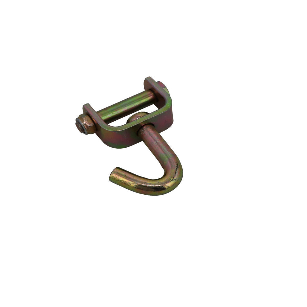 Kinedyne 4" Swivel J Idler Hook by Kinedyne for auto hauler grated floor anchoring, zinc-plated carbon steel