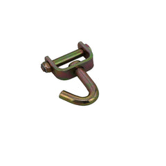 Kinedyne 4" Swivel J Idler Hook by Kinedyne for auto hauler grated floor anchoring, zinc-plated carbon steel