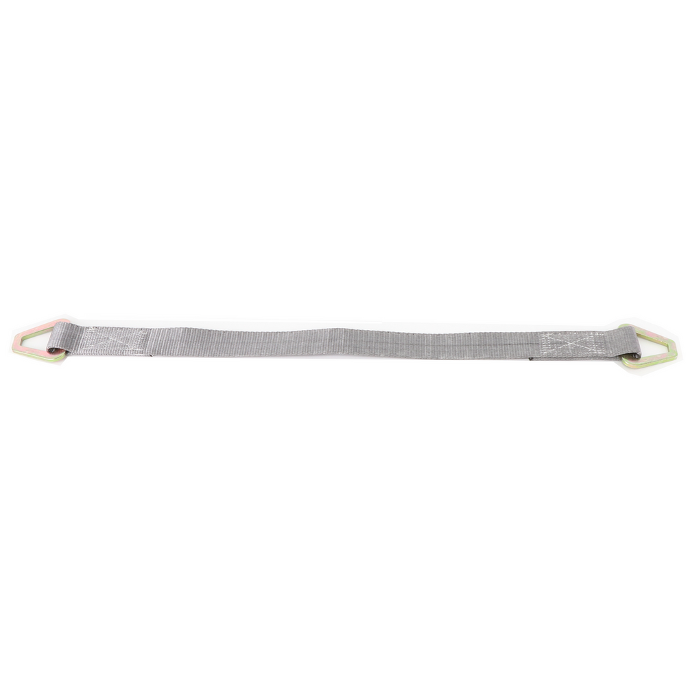Kinedyne 2" by 3' Heavy-Duty Flat D-Ring Axle Strap product image showing Kinedyne Rhino MAX webbing and flat delta ring