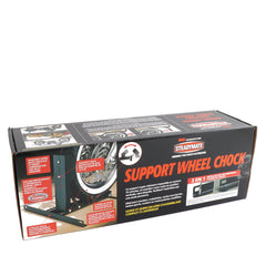 Kinedyne Steadymate Wheel Chock by Kinedyne, heavy-duty motorcycle wheel chock for transport, workshop, and trailer mounting